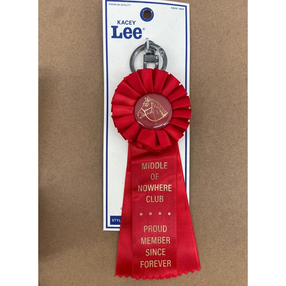 Kacey Lee x Lee Bag Charm Horse Ribbon Middle of Nowhere Club Red New
